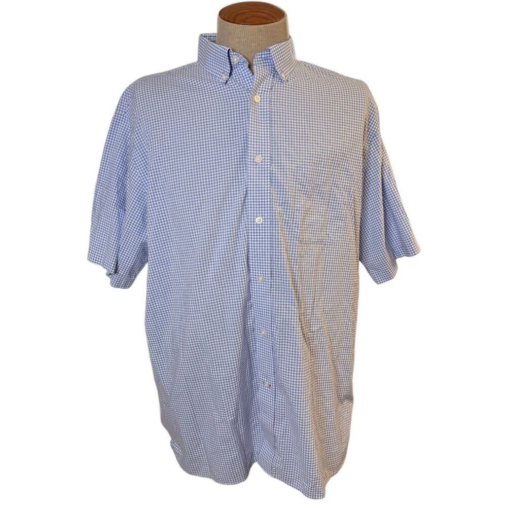 Daniel Cremieux Gingham Short Sleeve Button Down Sz. XL